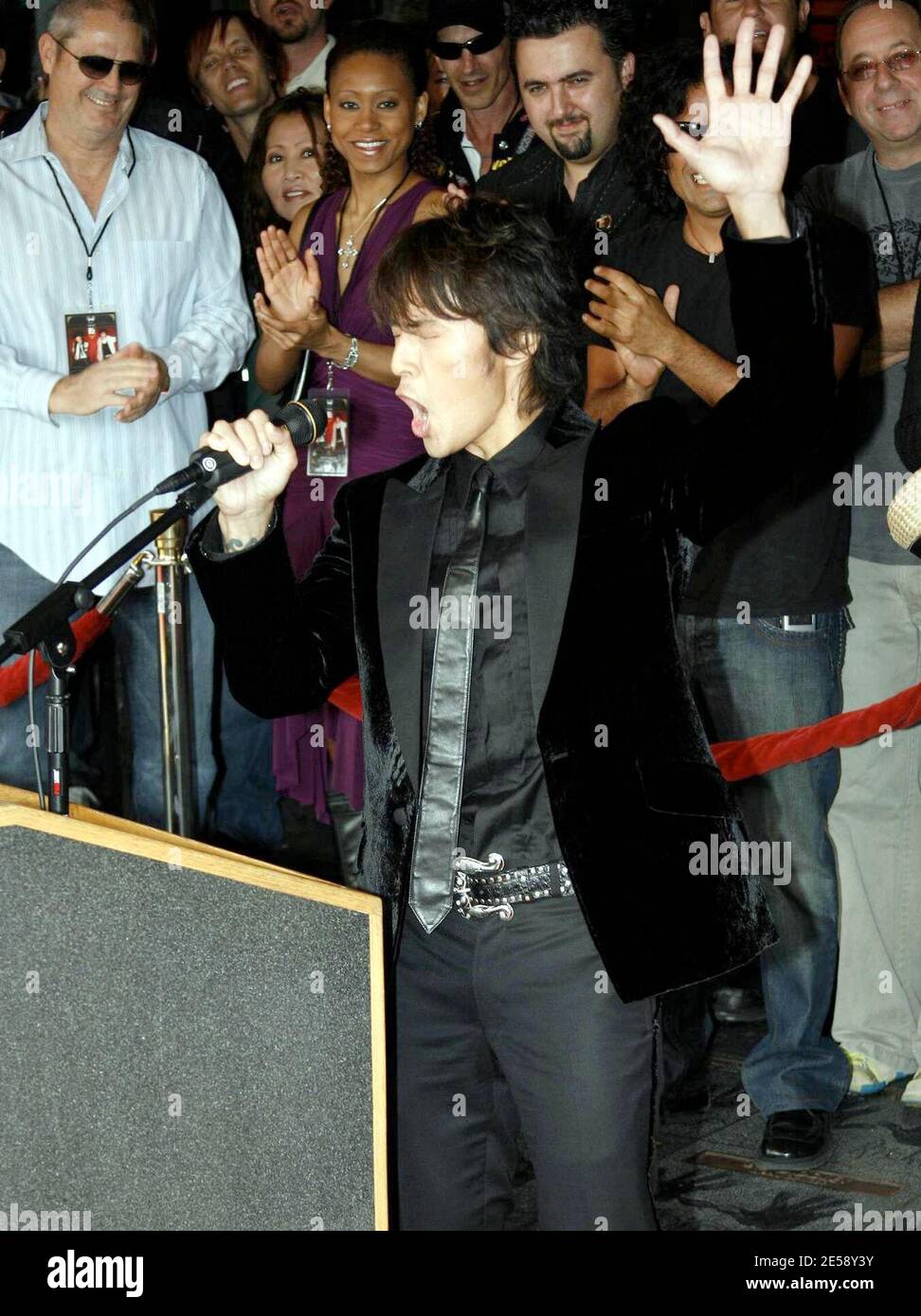 Slash Guns N' Roses inducted into Hollywood's Rock Walk, held at the Guitar  Center Hollywood, California - 17.01.07 Stock Photo - Alamy