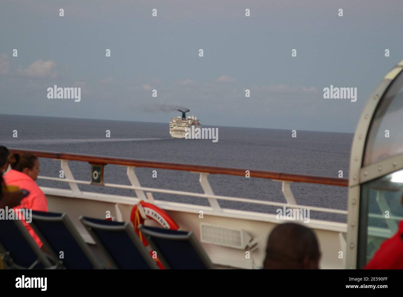 Cruise ship sailing away Stock Photo Alamy