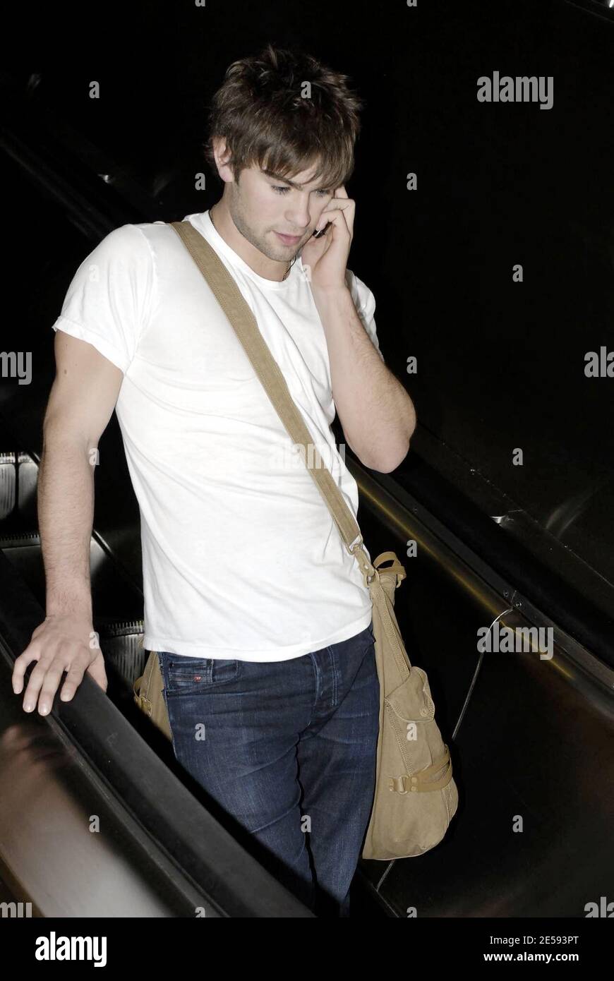 Exclusive!! 'Gossip Girls' star Chace Crawford arrives at Miami International Airport prior to the New Year's holiday without reported girlfriend Carrie Underwood. Miami, FL. 12/29/07.   [[fal]] Stock Photo
