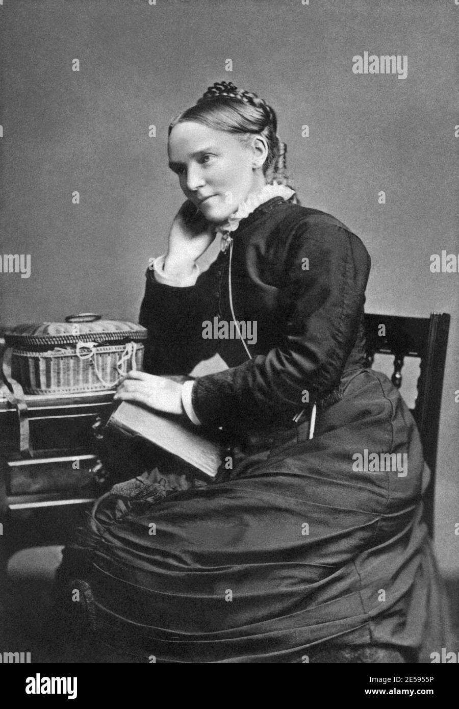 Frances Ridley Havergal (1836-1879), English Christian hymnwriter and poet, in a portrait by Elliott & Fry on February 1, 1879. Stock Photo