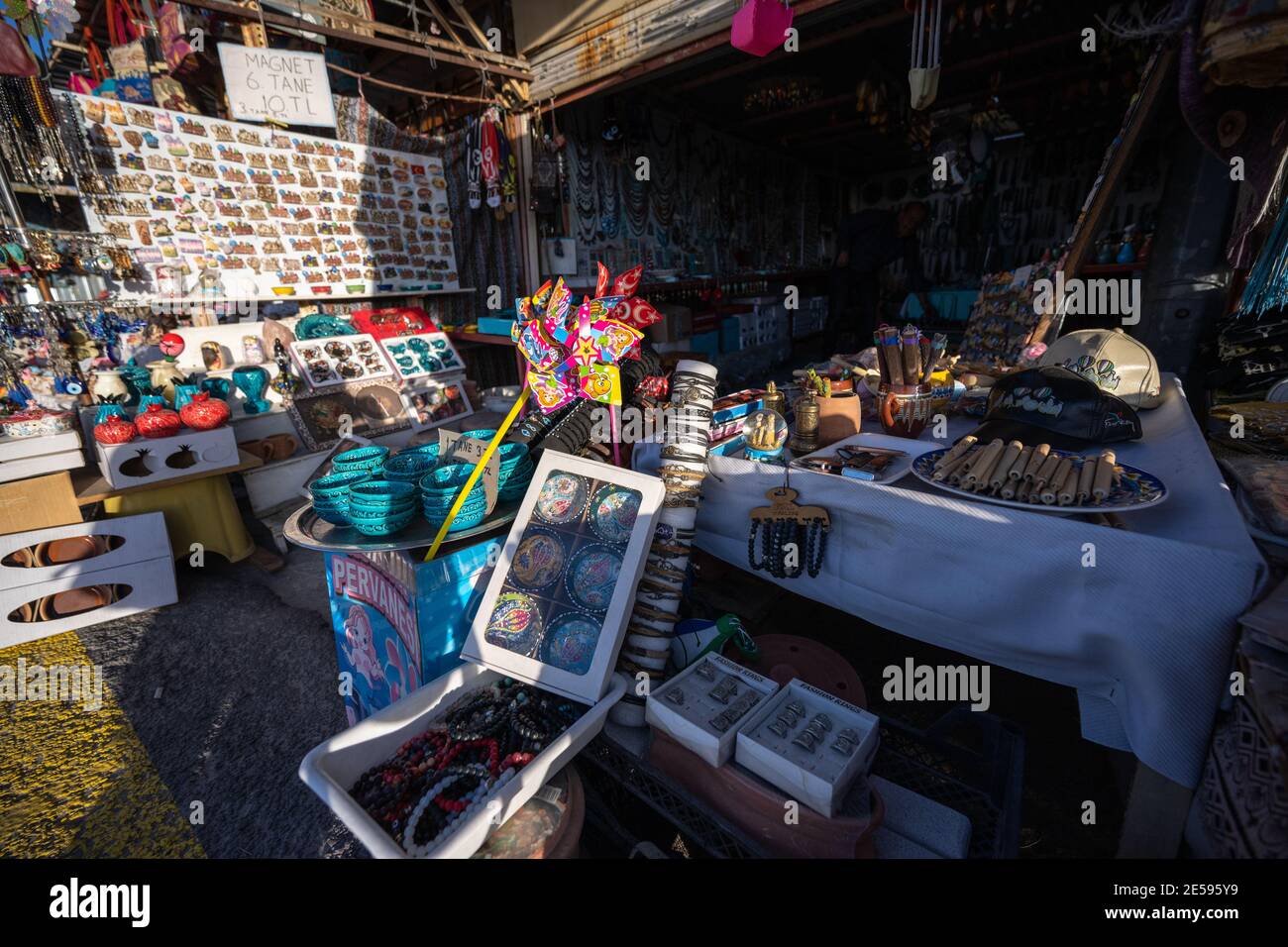 Cappadocia / Turkey Apr 30 2019 Souvenir shop and souvenirs in the