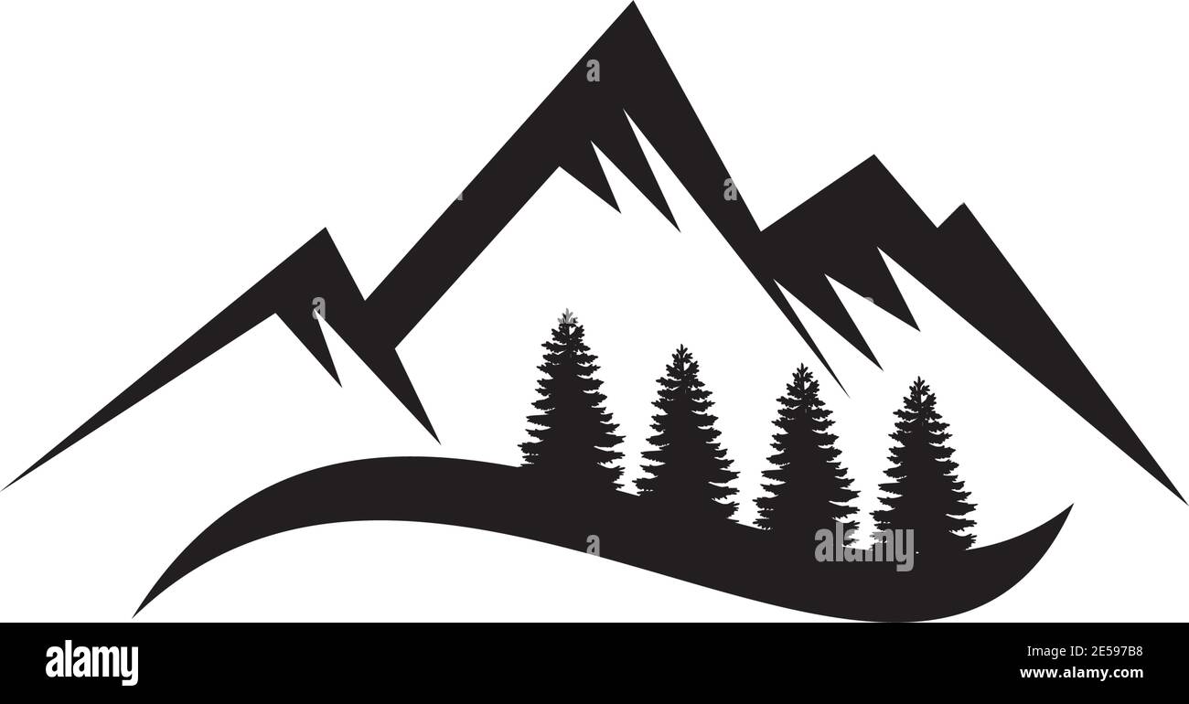 Mountain icon logo design vector illustration template Stock Vector ...