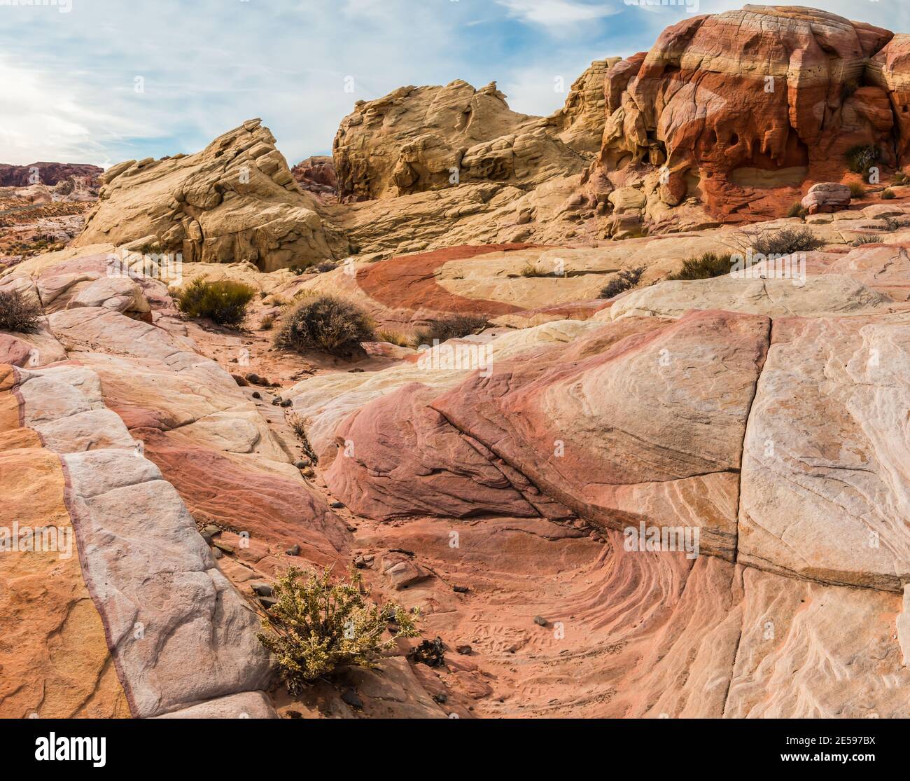 The Nike Swoosh and Nike Rock Near Kaolin Wash, Valley of Fire State Park,  Nevada, USA Stock Photo - Alamy