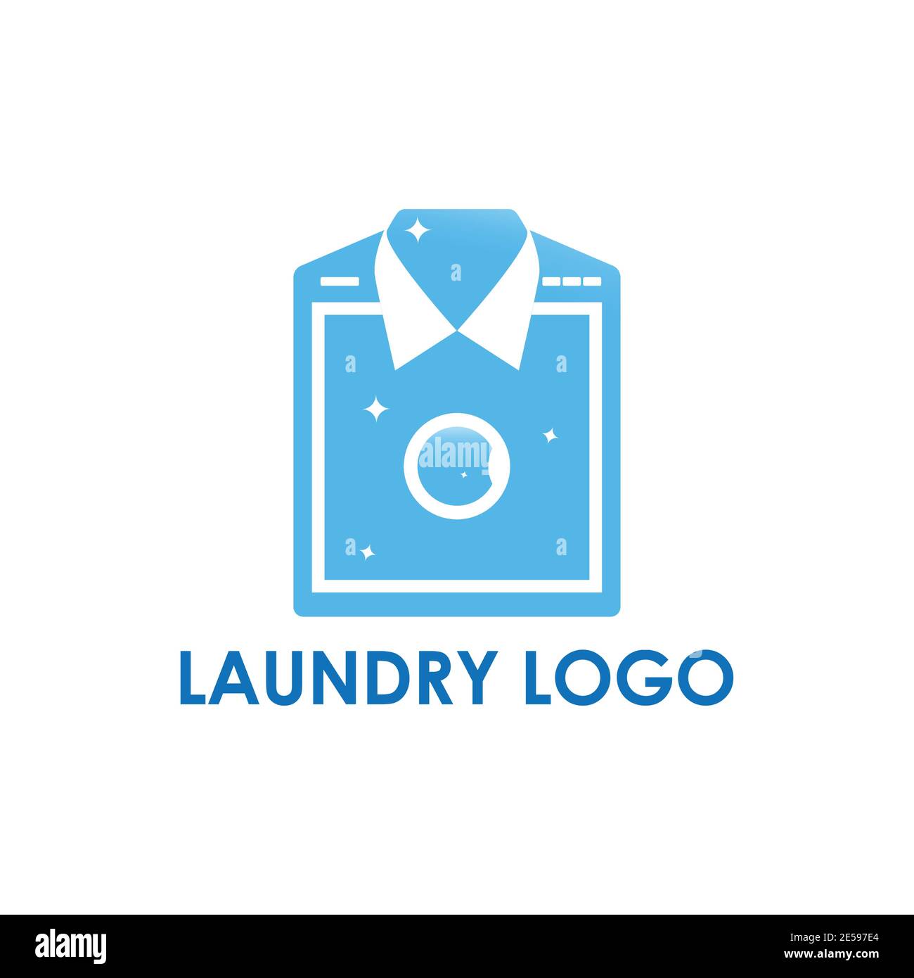 laundry wash clean logo design vector Stock Vector