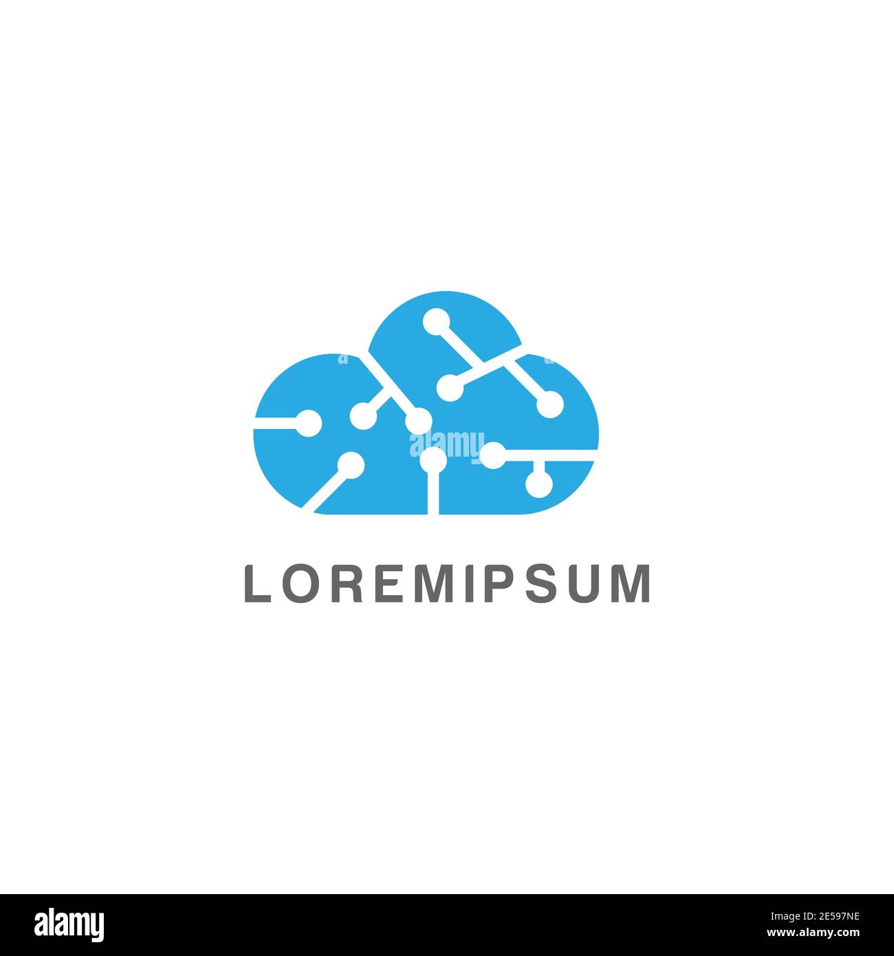 Cloud tech logo design vector design Stock Vector