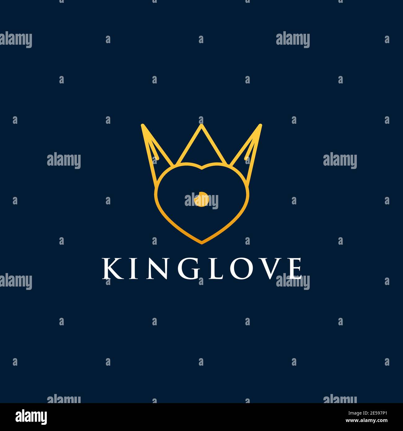 kong love logo design vector element Stock Vector