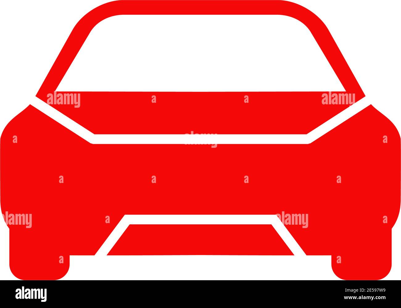 Automotive logo design with using car icon frontview vector illustration template Stock Vector