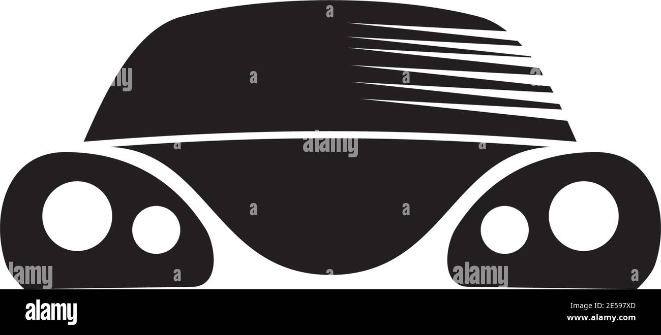 Automotive logo design with using car icon frontview vector illustration template Stock Vector