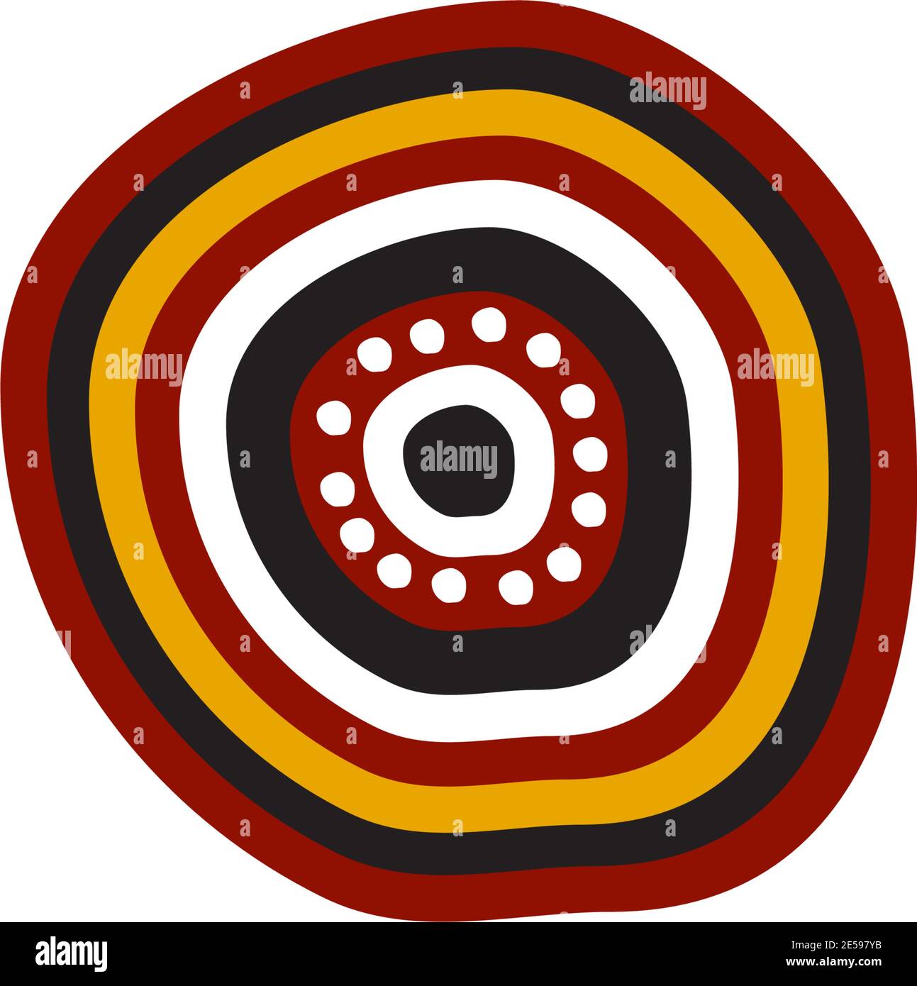 Aboriginal Art Dots Painting Icon Logo Design Vector Template Stock Vector Image Art Alamy