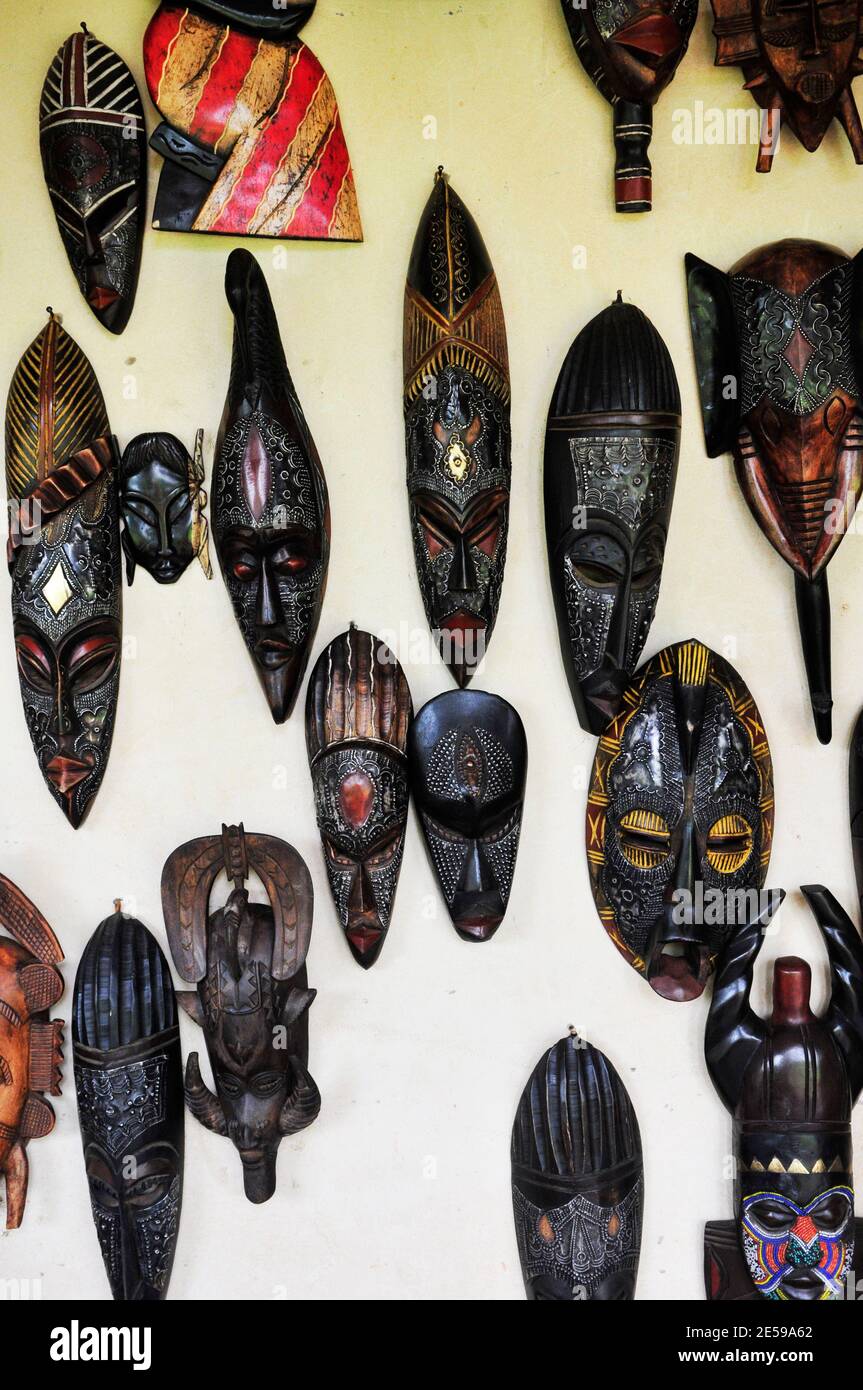 Traditional masks Burkina Faso Stock Photo -