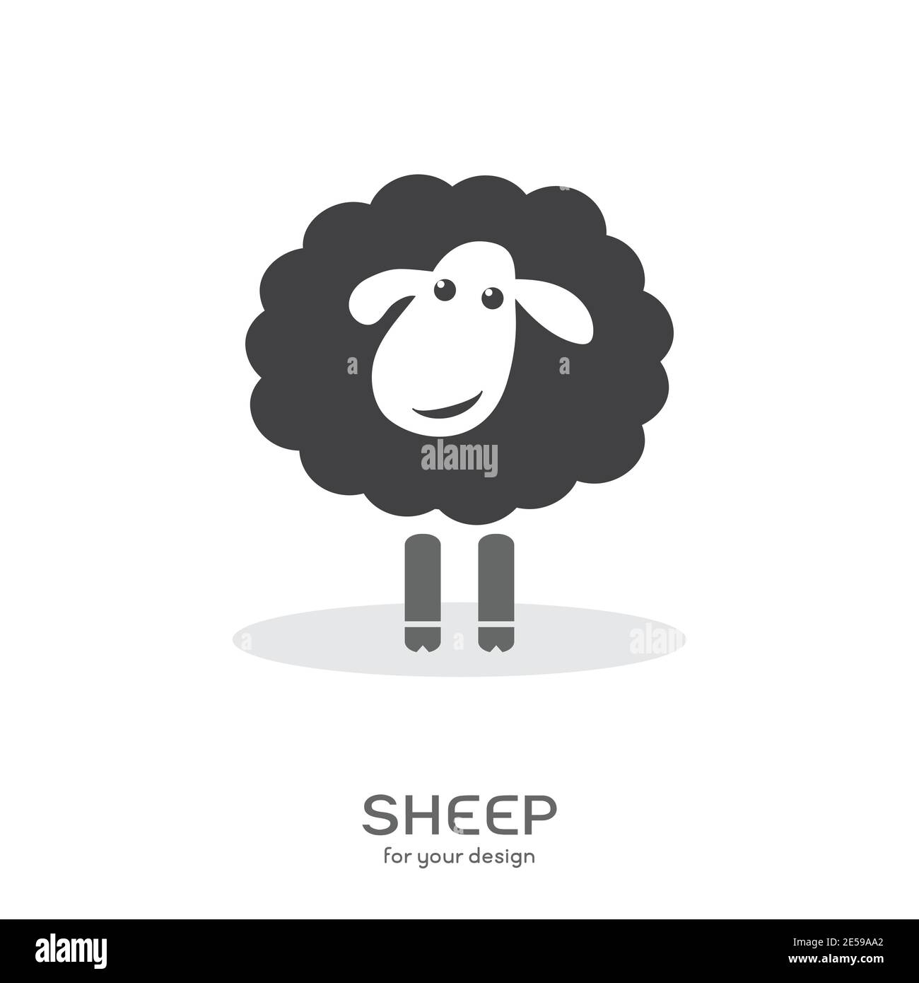Vector of a sheep design on white background. Easy editable layered vector illustration. Animals. Stock Vector
