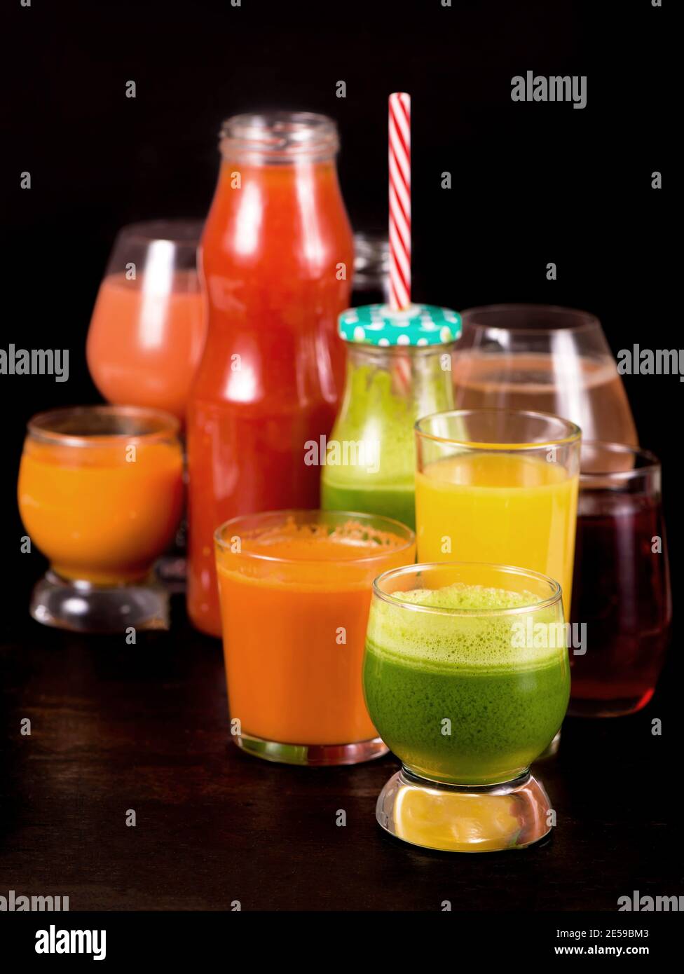Various fruits freshly squeezed hi-res stock photography and images - Alamy