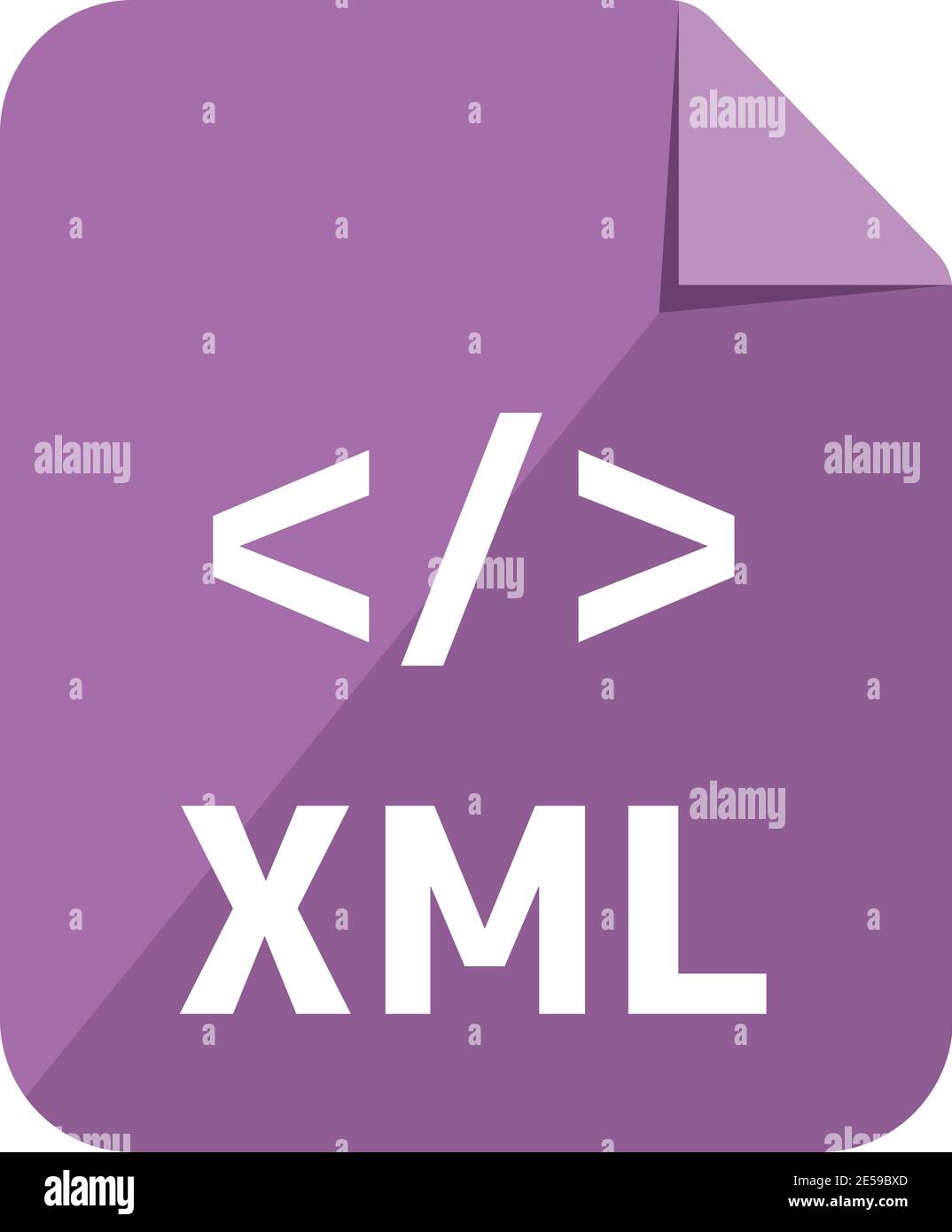 XML icon | Major programming language vector icon illustration  ( color version ) Stock Vector