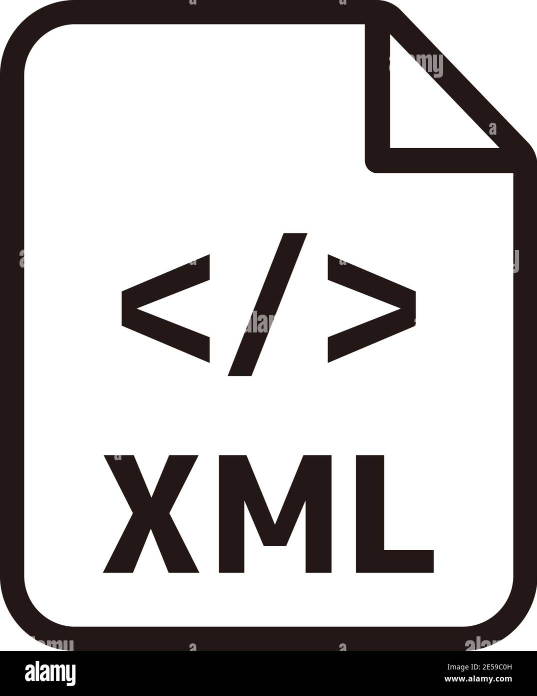 XML icon | Major programming language vector icon illustration Stock Vector