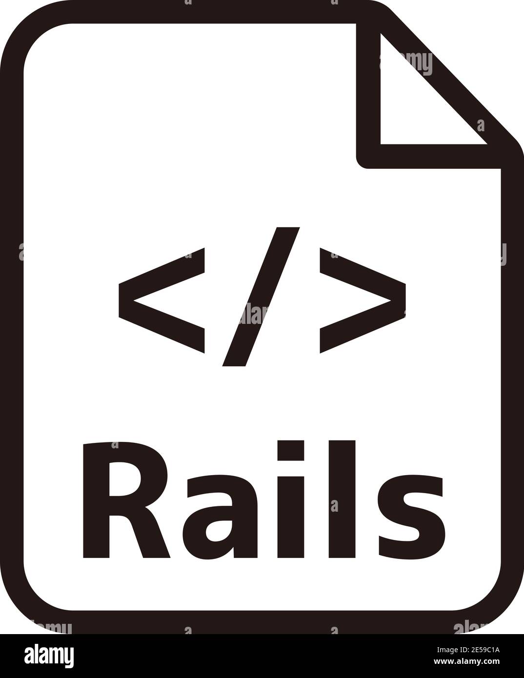 Rails icon | Major programming language vector icon illustration Stock ...