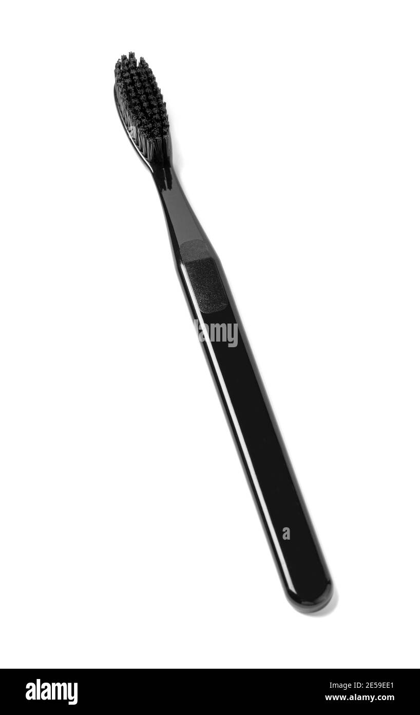 black toothbrush isolated on white background Stock Photo Alamy