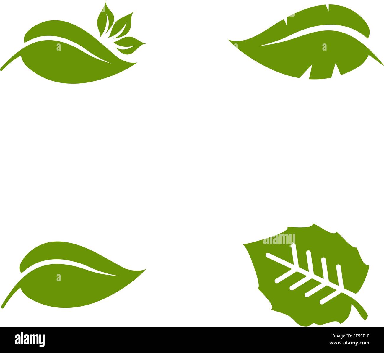 Green leaf icon logo design inspiration vector illustration template ...