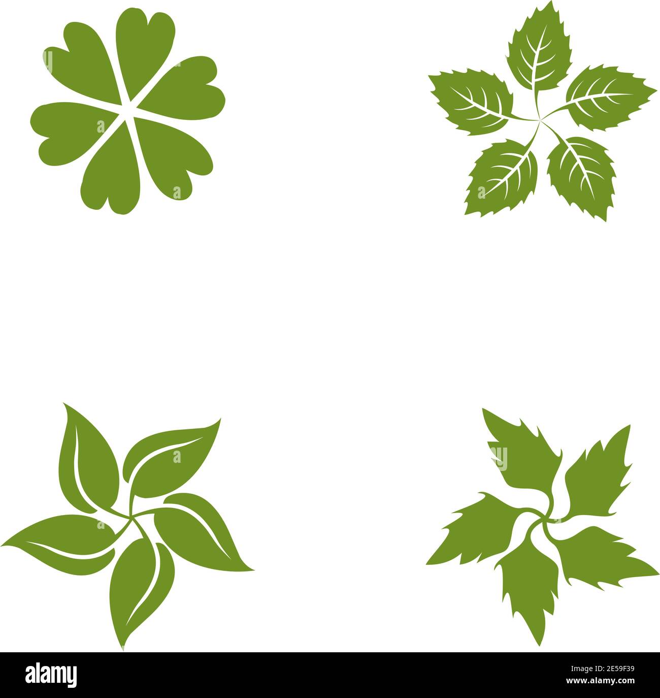 Green leaf icon logo design inspiration vector illustration template ...