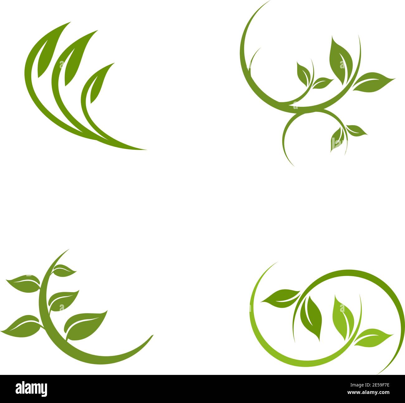 Green leaf icon logo design inspiration vector illustration template ...