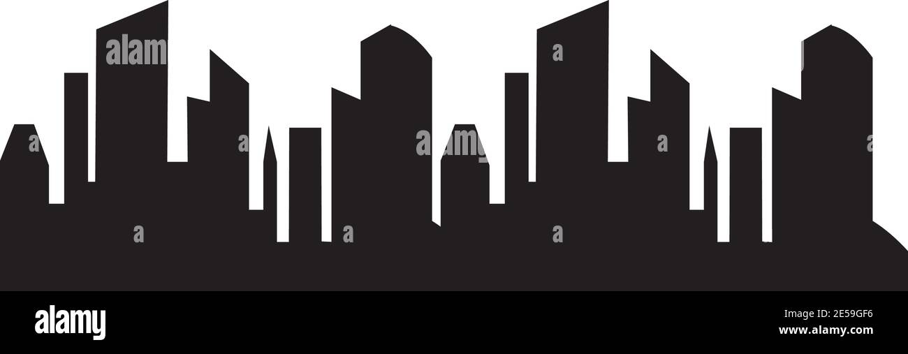 City scape inspiration  illustration logo design vector template Stock Vector