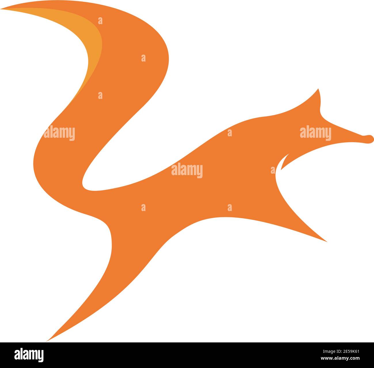fox logo vector ilustration template Stock Vector Image & Art - Alamy