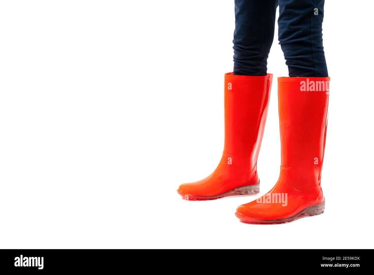 Legs girl wearing rubber boots hires stock photography and images Alamy