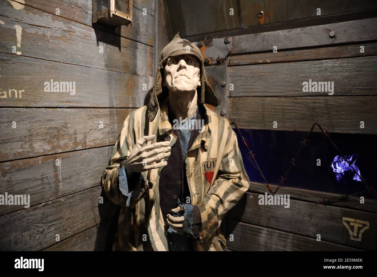 Russia. Vyborg. 01.26.2021 installation placed in a moving train dedicated to the Second World War. High quality photo Stock Photo