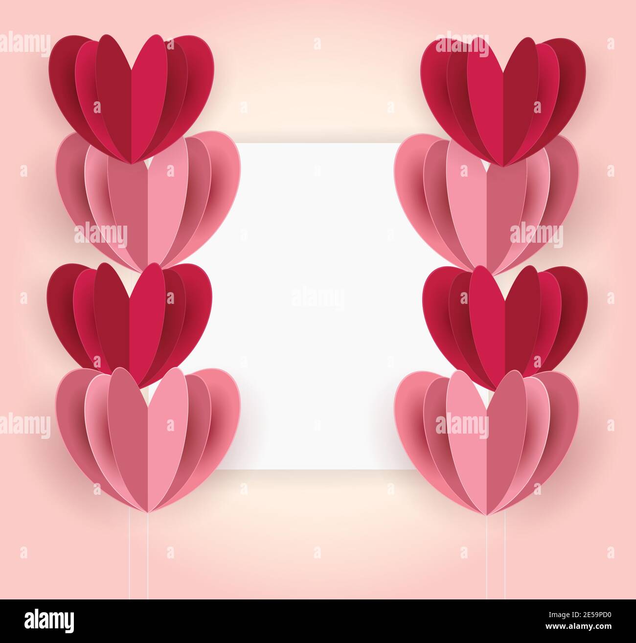 Blank letter gift hearts Stock Vector Images - Alamy