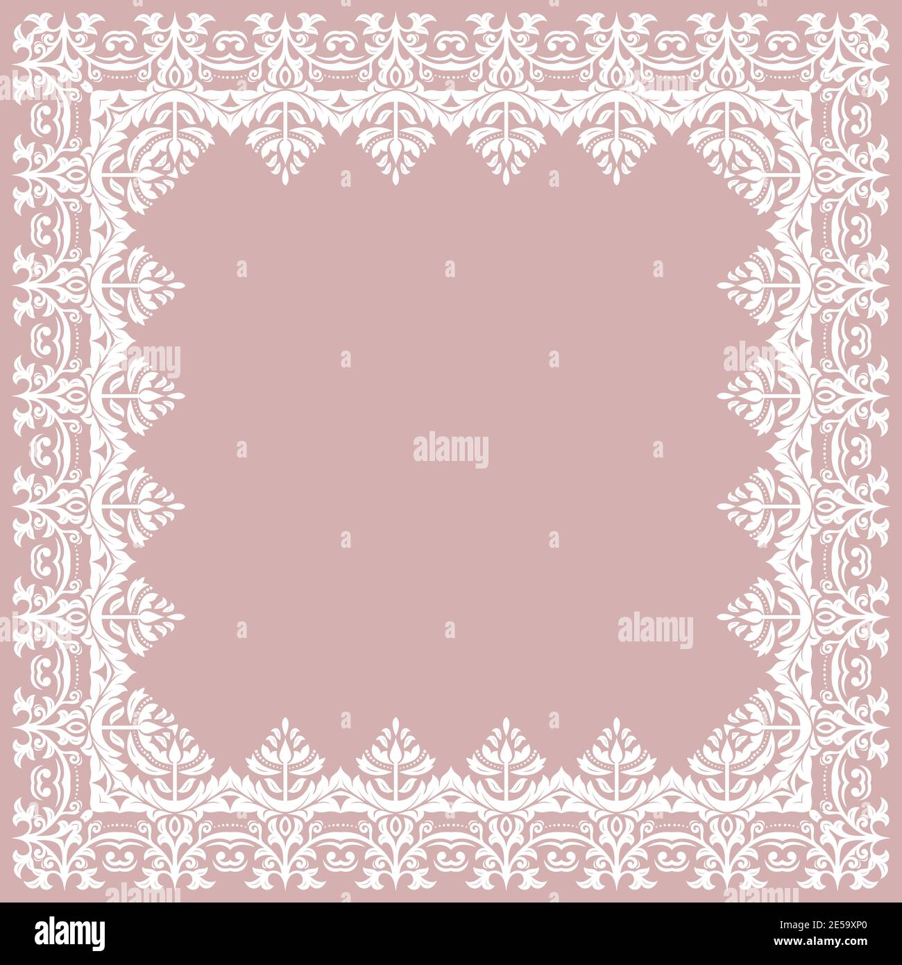 Floral Vector Fine Frame Stock Vector