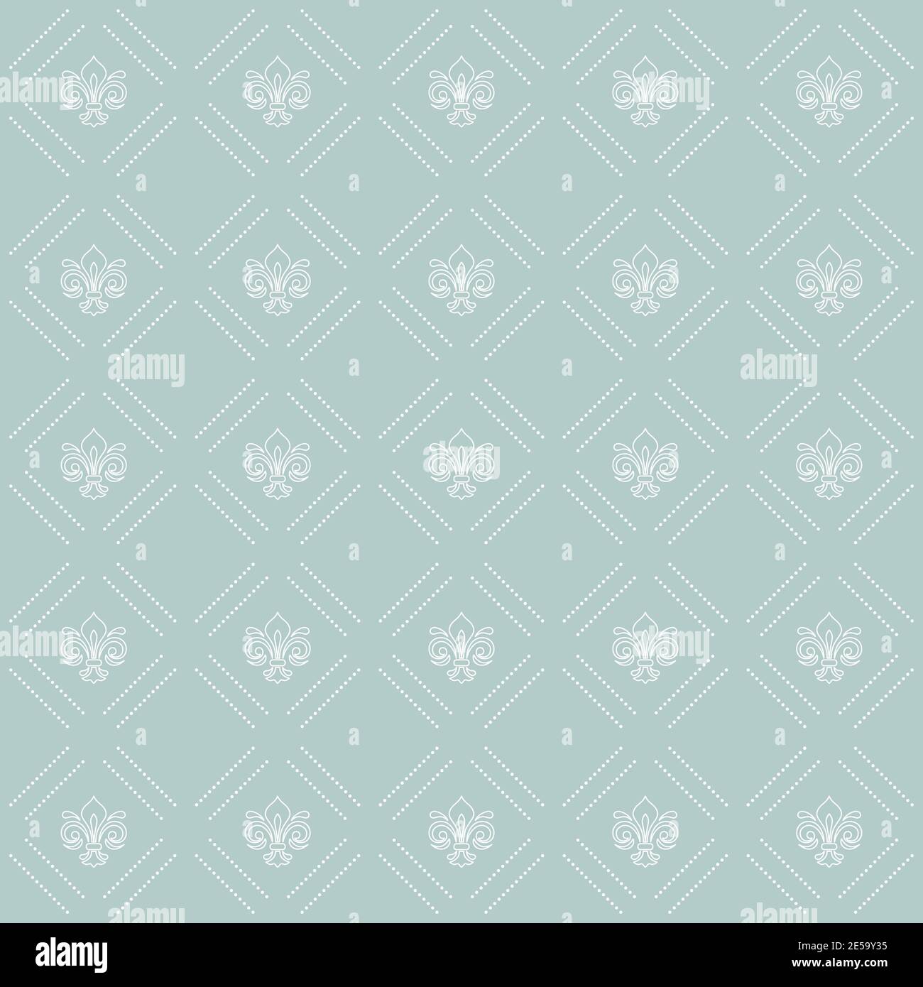 Seamless Vector Pattern. Royal Lilies Stock Vector