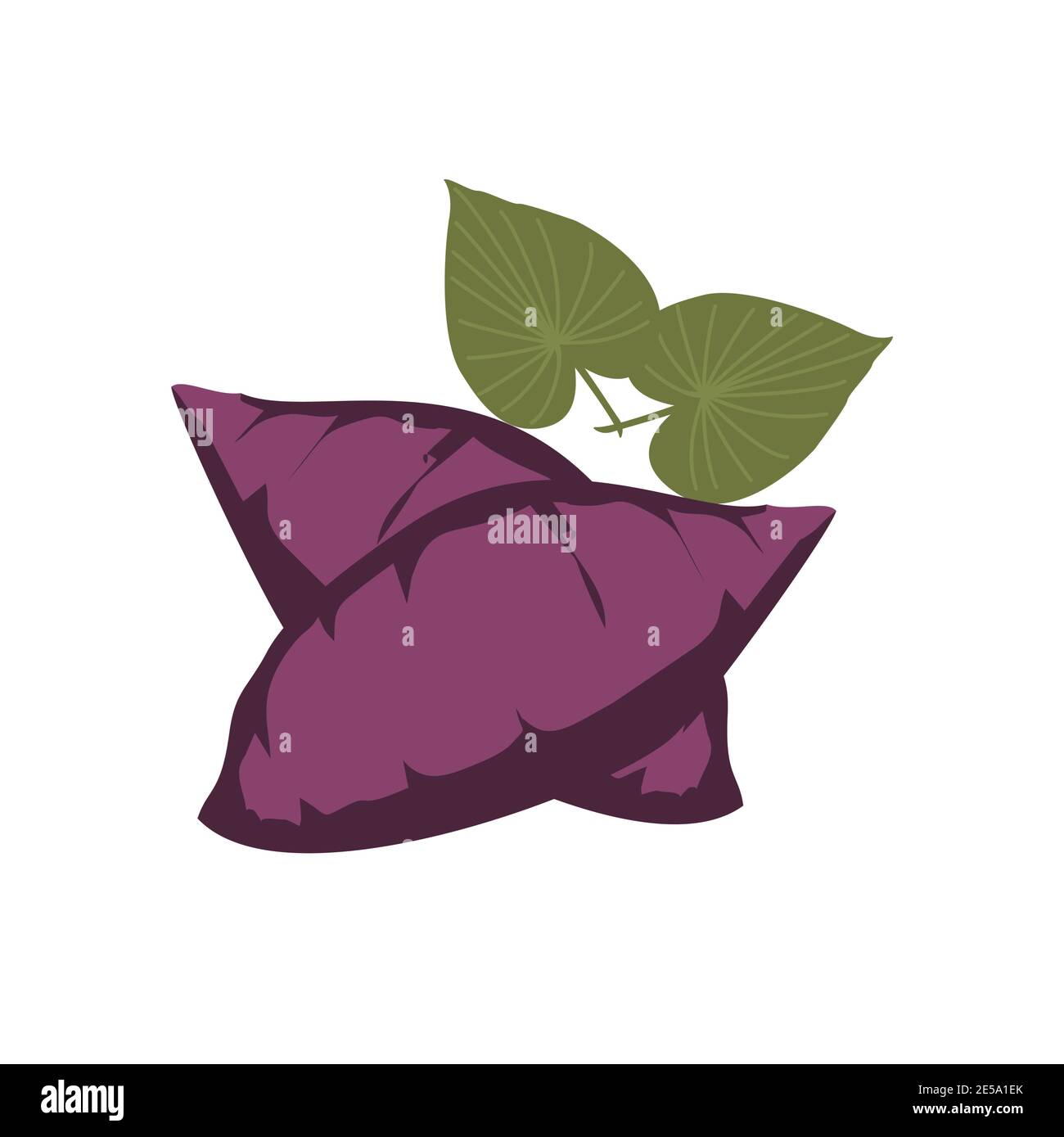 simple sweet potato vegetarian food icon and vector logo Stock Vector