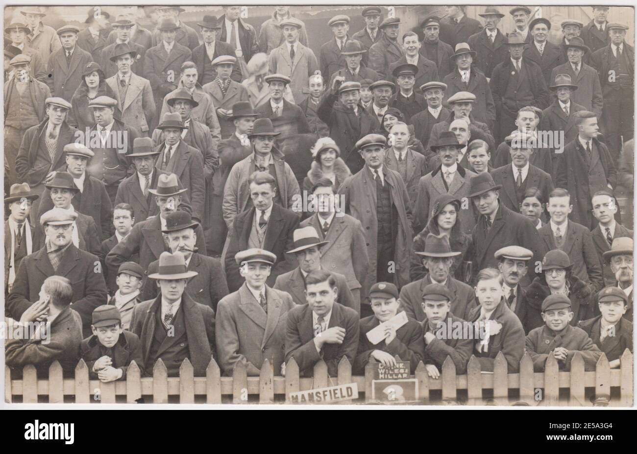 Football crowd at Brighton v Mansfield match, 1910s Stock Photo