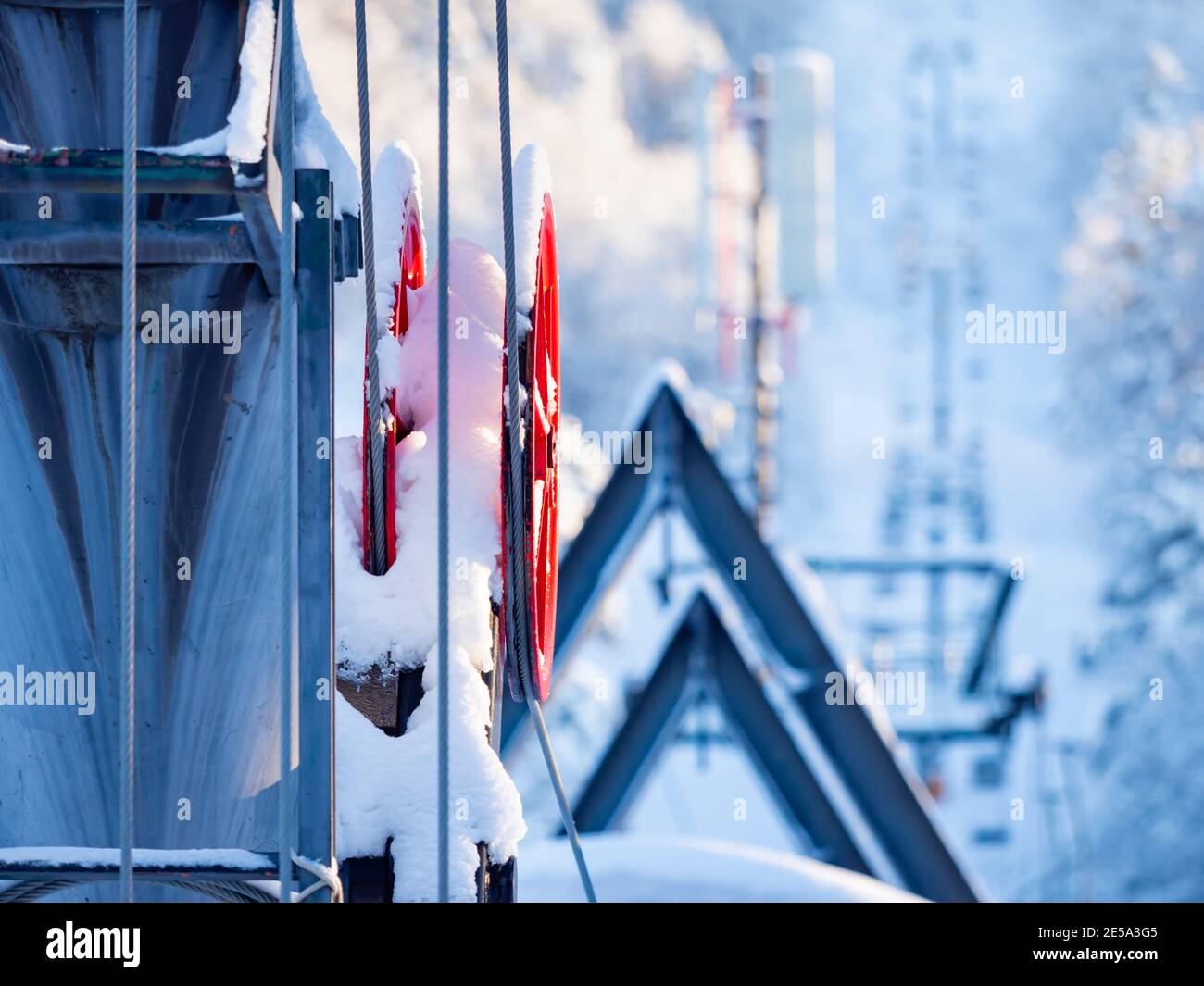 Empty early morning scenery in Platak Radesevo ski resort in Croatia Europe Stock Photo