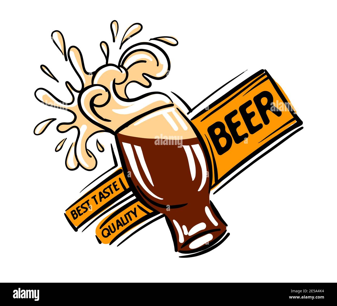Draft Beer Logo Label Design With A Mug Or A Krug Of Beer With Foam  Illustration. Vector Graphic. Royalty Free SVG, Cliparts, Vectors, and  Stock Illustration. Image 88057896.
