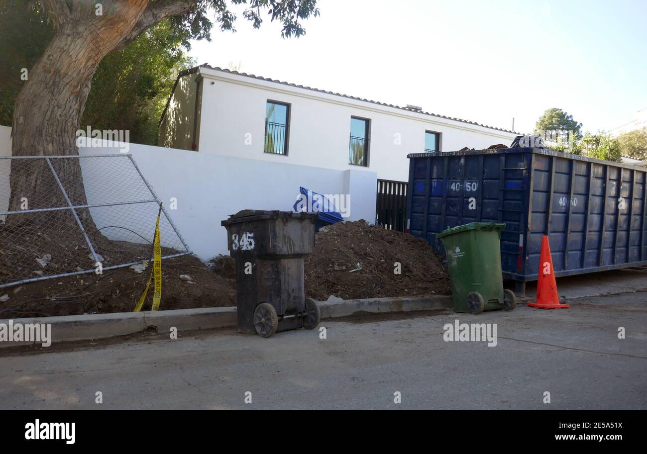 Los Angeles California, USA 26th January 2021 A general view of atmosphere of Bugsy Siegel, actress Colleen Moore, Actress Greta Garbo and actor Errol Flynn's former home at 345 St. Pierre Road on January 26, 2021 in Bel Air, Los Angeles, California, USA. Photo by Barry King/Alamy Stock Photo Stock Photo