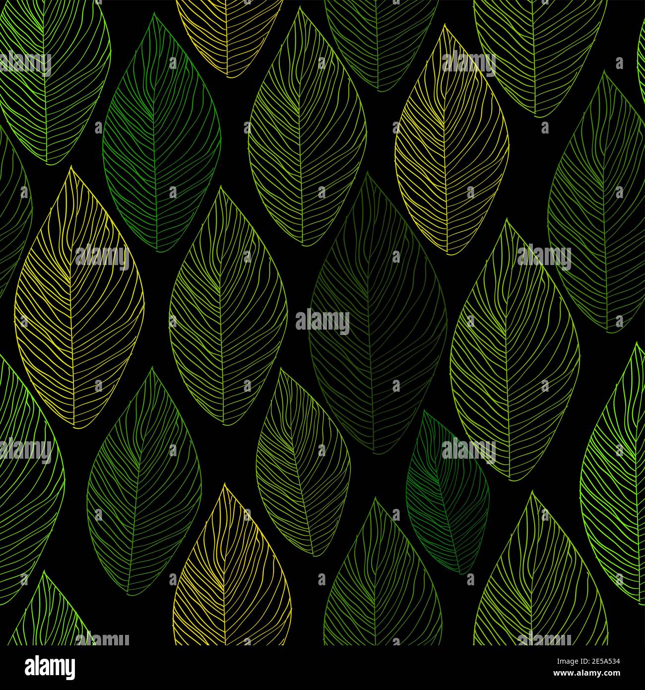 Graphic leaves seamless green pattern. vector illustration Stock Vector ...