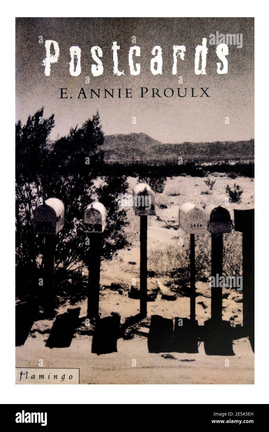 Book cover "Postcards" by E Annie Proulx Stock Photo Alamy