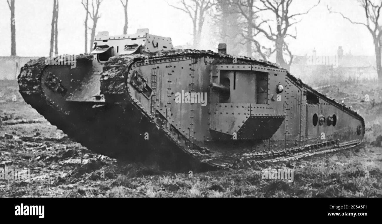 This British Mark IV tank displays a 