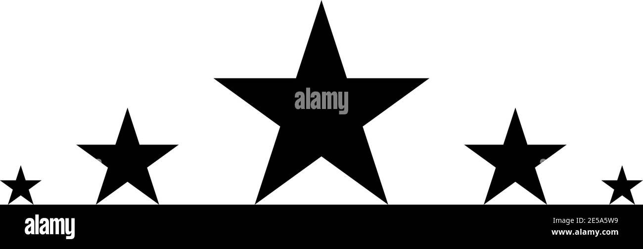 5 Stars, Black star in flat style, Star icon Stock Vector Image & Art