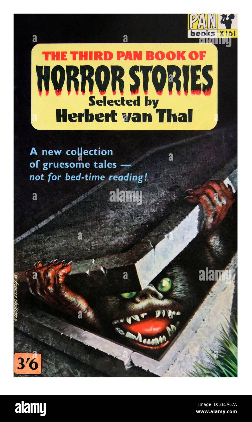 Book cover 'The Third Pan Book of Horror Stories' selected by Herbert van Thal. Stock Photo