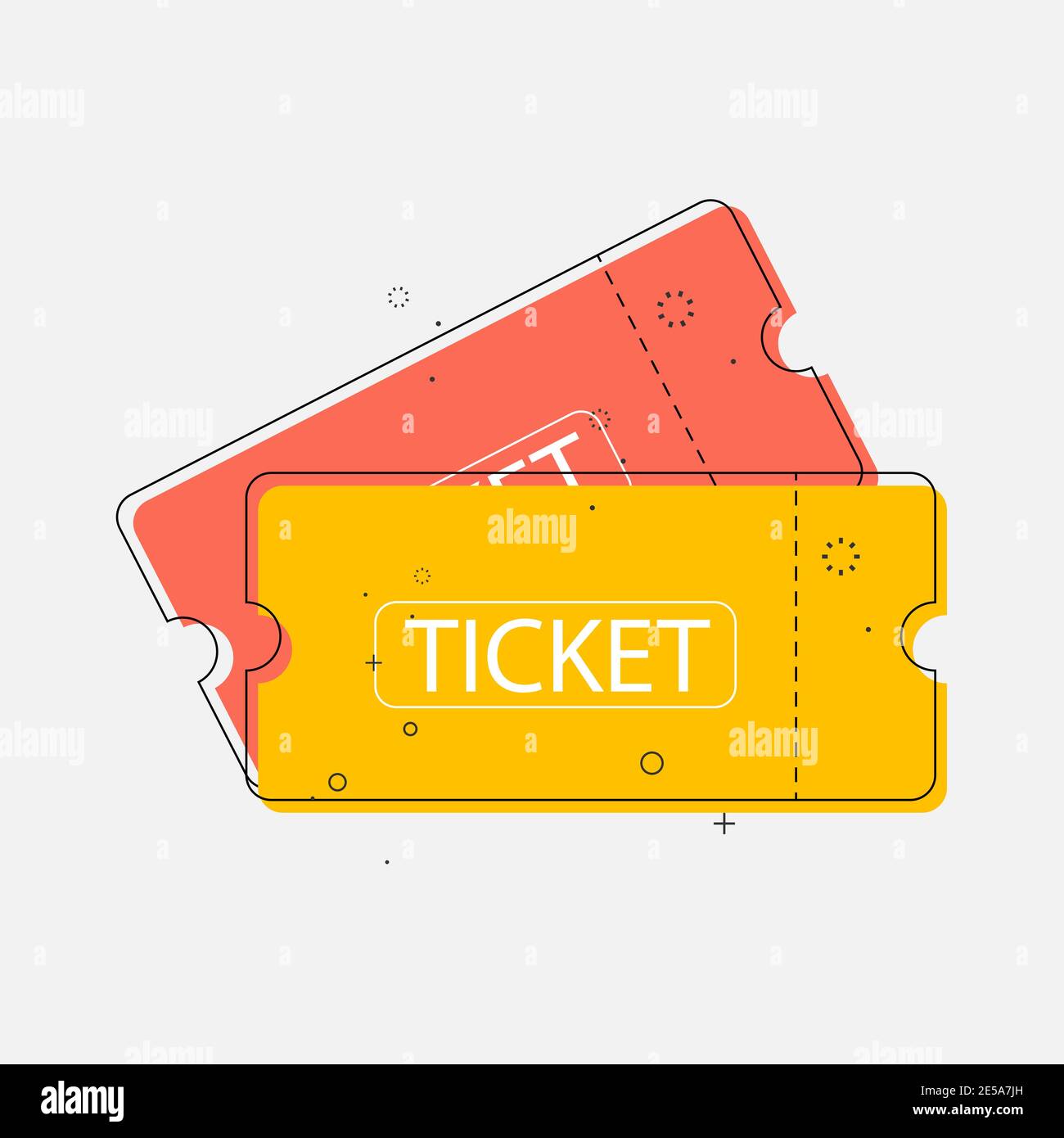 Ticket icon in trendy flat style, Vector illustration Stock Vector ...