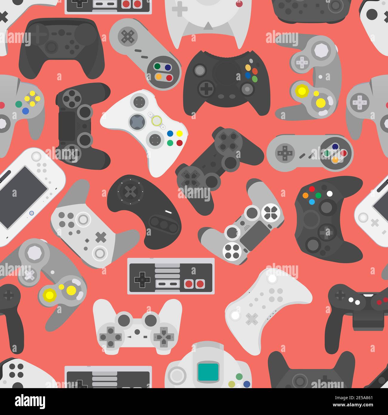 Video game controller gamepad background Gadgets and devices seamless ...
