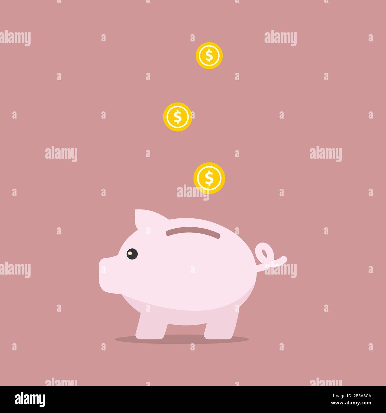Piggy bank in flat style, Vector illustration Stock Vector Image & Art ...