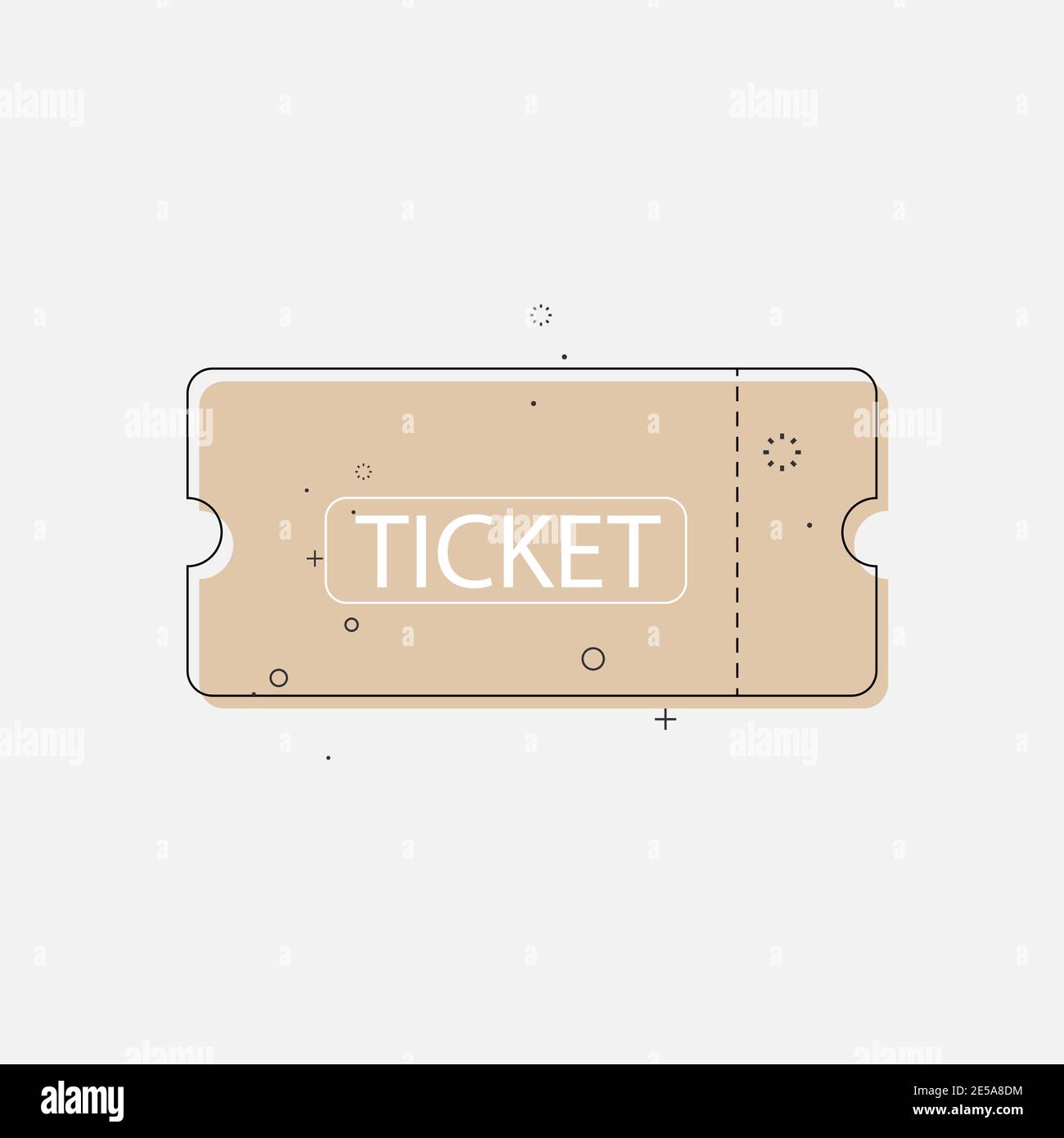 Ticket icon in trendy flat style, Vector illustration Stock Vector ...