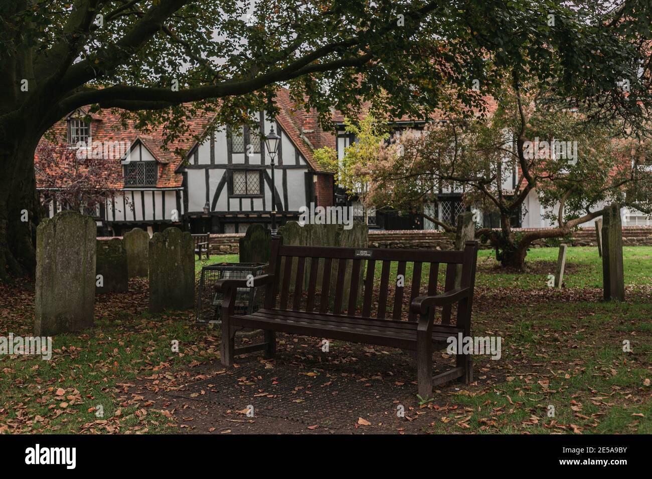 Graveyard in Saint Mary's Church in Rye, East Sussex, England, UK. Stock Photo