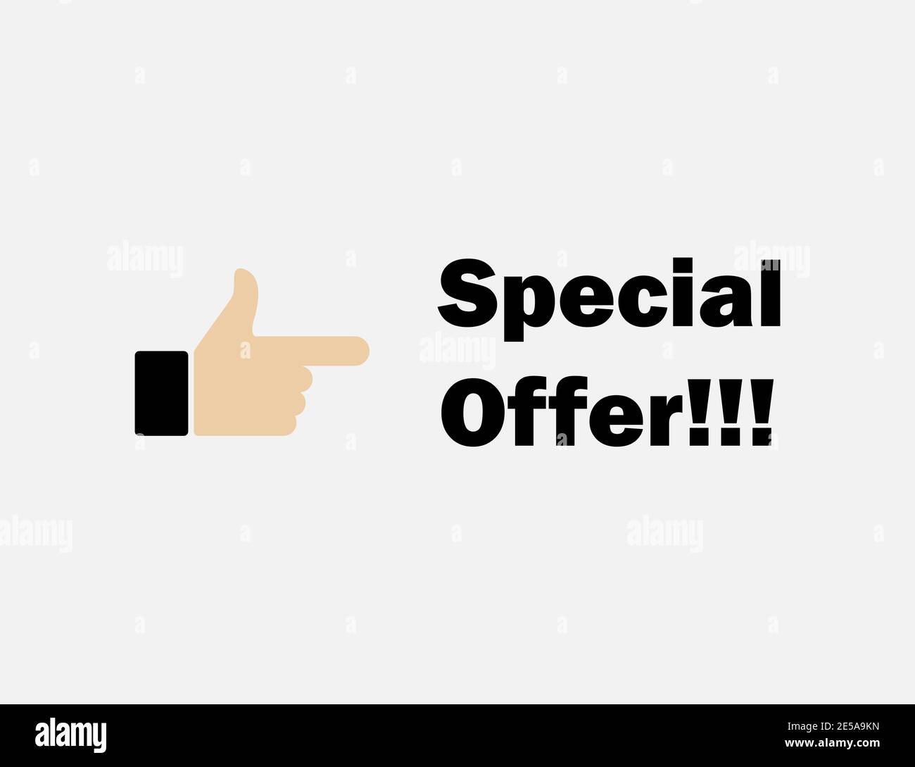Hand holding - Special Offer. Vector illustration. Eps10 Stock Vector