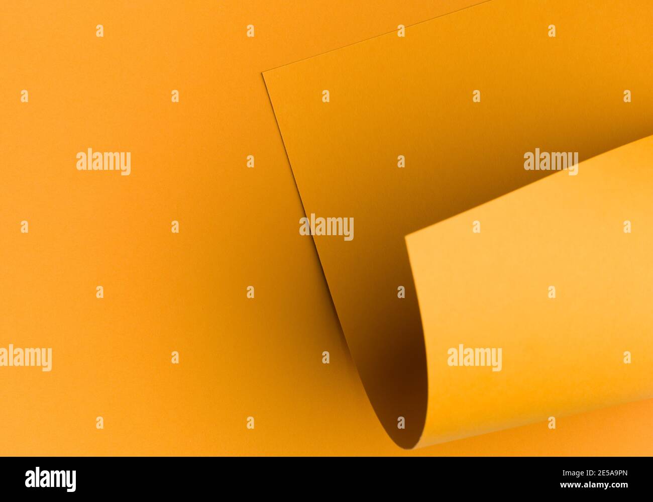 Orange Abstract Color Paper For Background Monochrome Curled Corner Page Curl Abstract Creative Background Modern Mock Up Design Element For Adve Stock Photo Alamy