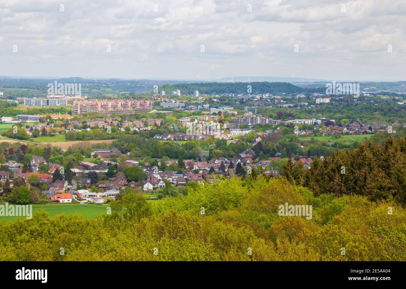the landscape around Aachen in the triangle of Germany, Belgium and the Netherlands Stock Photo