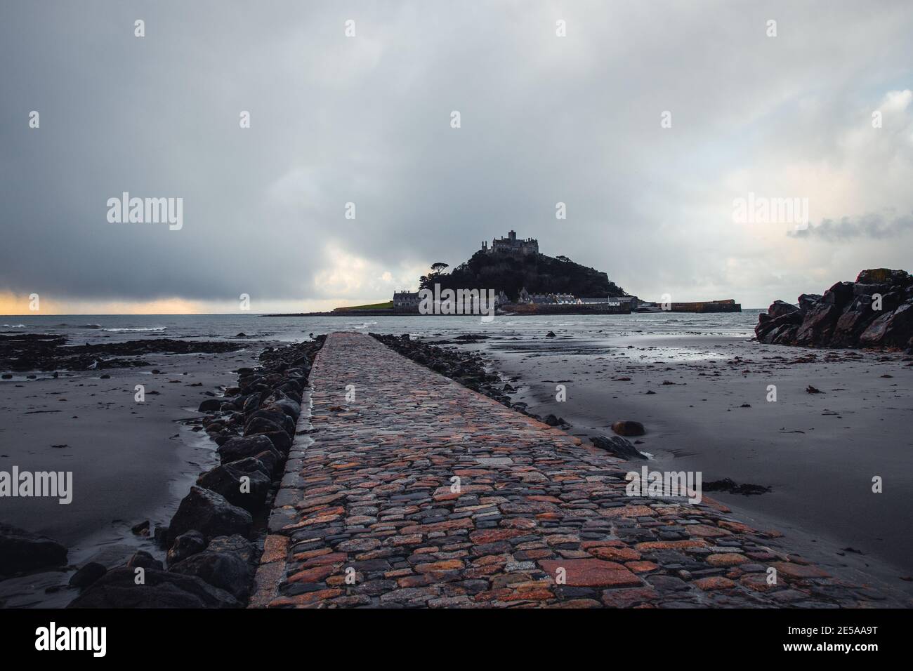 Saint Michael Ramp Brick walkway to St Michael’s Mount Stock Photo - Alamy