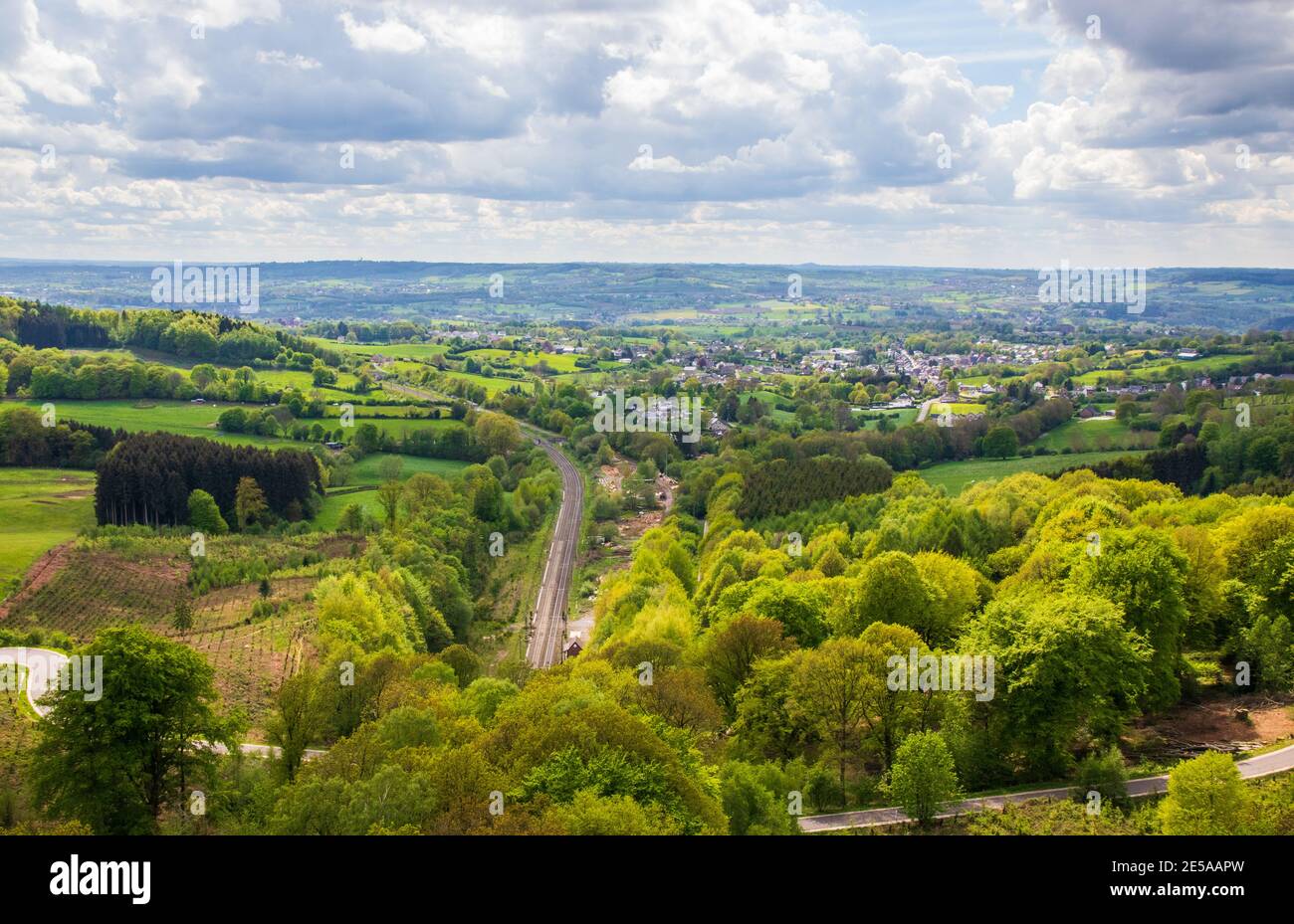 the landscape around Aachen in the triangle of Germany, Belgium and the Netherlands Stock Photo